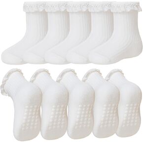 SeeyAN Baby Non Slip Socks Toddler Boys Girls Grips Cotton Anti Skids Crew Cute Cartoon Infant Socks 5 Pairs in Kuwait