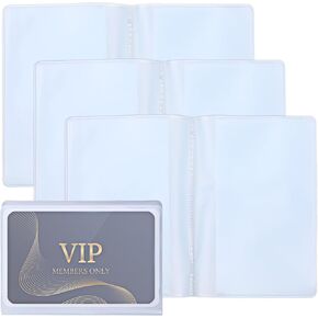 3 Pcs Wallet Inserts for Credit Cards, Plastic Wallet Picture Holder Insert Clear Photo Insert Credit Card Holder Transparent with 6 Page 12 Slots in Kuwait
