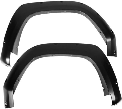 Ikon Motorsports Fender Flares متوافق مع 2014-2022 Toyota 4Runner (باستثناء الطرز المحدودة) ، طراز الجيب على غرار الأسود غير المصقول على واقي عجلة PP in Saudi Arabia