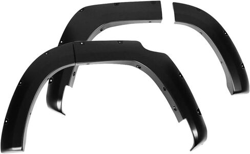 Ikon Motorsports Fender Flares متوافق مع 2014-2022 Toyota 4Runner (باستثناء الطرز المحدودة) ، طراز الجيب على غرار الأسود غير المصقول على واقي عجلة PP in Saudi Arabia