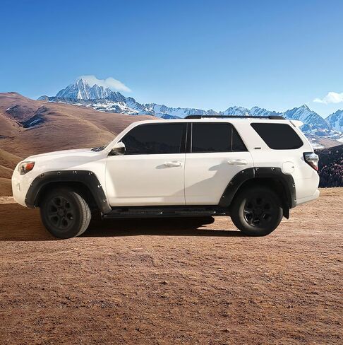 Ikon Motorsports Fender Flares متوافق مع 2014-2022 Toyota 4Runner (باستثناء الطرز المحدودة) ، طراز الجيب على غرار الأسود غير المصقول على واقي عجلة PP in Saudi Arabia