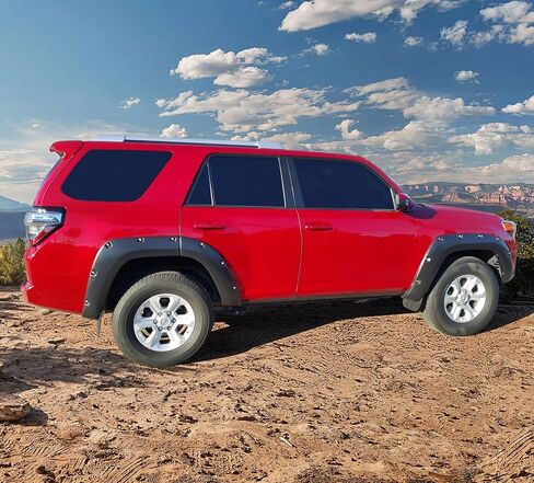 Ikon Motorsports Fender Flares متوافق مع 2014-2022 Toyota 4Runner (باستثناء الطرز المحدودة) ، طراز الجيب على غرار الأسود غير المصقول على واقي عجلة PP in Saudi Arabia