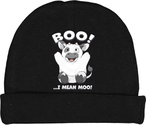 inktastic Boo I Mean Moo Baby Beanie Hat in Saudi Arabia
