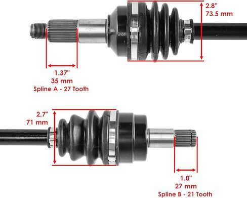 Caltric Front Right Complete Cv Joint Axle Compatible with Yamaha Grizzly 660 Yfm660F 4X4 2003 2004 2005 2006 2007 2008 in Saudi Arabia
