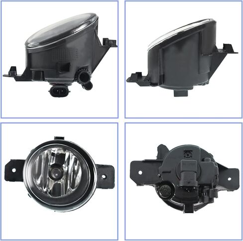 استبدال مصابيح الضباب WFLNHB لعام 2014-2016 Nissan Rogue Clear Lens مع أسلاك الإطار الأمامية تبديل المصابيح اليسرى+الجانب الأيمن (جانب الركاب والسائق) ، حزمة 2 in Saudi Arabia