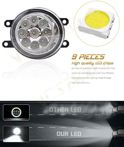 مجموعة أضواء الضباب متوافقة مع Lexus Rx350 Rx450H Lights Lights 2010 2011 2012 2013 2014 ، Light Light Light Light Light ، 6000K أبيض مشرق ، حزمة 2 in Kuwait