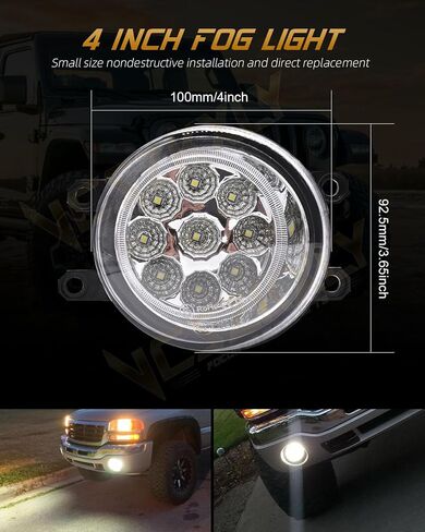 مجموعة أضواء الضباب متوافقة مع Lexus Rx350 Rx450H Lights Lights 2010 2011 2012 2013 2014 ، Light Light Light Light Light ، 6000K أبيض مشرق ، حزمة 2 in Kuwait
