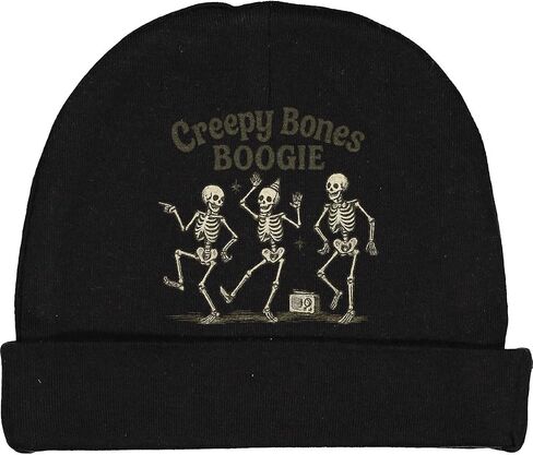 inktastic Creepy Bones Boogie Skeleton Dance Party Baby Beanie Hat in Saudi Arabia