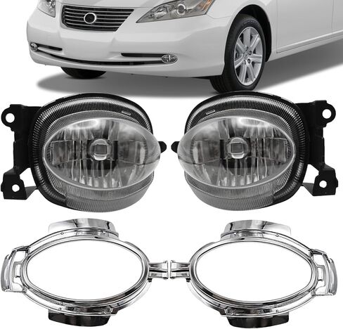 Fog Lights Replacement for 2007 2008 2009 ES350 Front Bumper Chrome Fog Lamps With covers Left & Right Side in Saudi Arabia