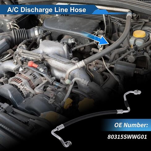 خرطوم سائل المبرد A/C لـ Honda CR-V 2007-2011 خط أنبوب الهواء خرطوم الضغط رقم 80315SWWG01 الحديد المطاطي in Saudi Arabia
