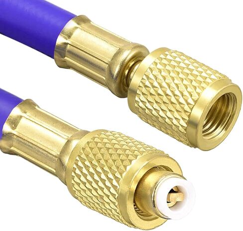 Car AC Refrigerant Charging Hose, R134A R22 3.28Ft Length 600PSI Vehicle HVAC Tube with 1/4'' SAE Flare, Air Conditioner Refrigeration Gauge Hose, Universal Automotive Accessoriess (Blue) in Saudi Arabia