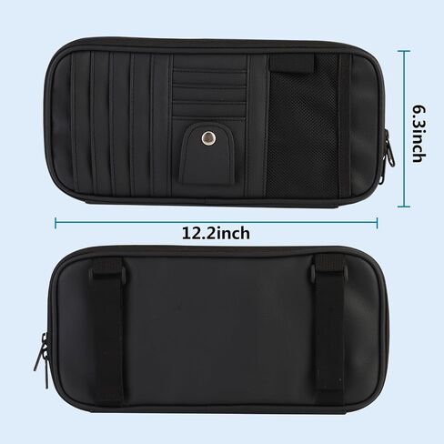Car Sun Visor Organizer ، إصدار ترقية من منظمات القسمة متعددة الجيبات للسيارة/سيارات الدفع الرباعي/شاحنة مع 13 من أصحاب الأقراص المضغوطة ، مقطع الطراز الشمسي ، حامل البطاقة ، ملحقات القناع ، المركبات الأساسية in Saudi Arabia