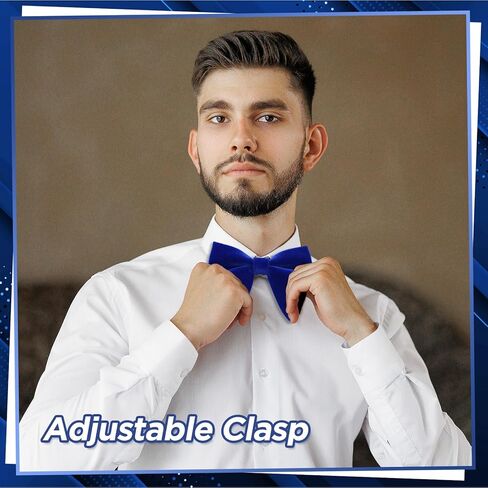 Oversize Bowtie for Men Velvet Pre-tie Bow Tie Adjustable Necktie Birthday Wedding Party Banquet Tuxedo Costume in Saudi Arabia