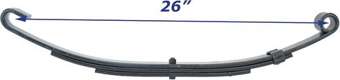 Sturdy Built (2) Trailer Leaf Springs 26'' 3 Leaf 3500 lbs Capacity Per Pair Open Eye, Black (24020-2) in Saudi Arabia