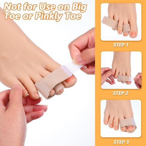 10 PCS Hammer Toe Fordener Rediable Buddy Wraps Toe Courctor Lundages Proofages Premints Premints for Women Men المتداخلة الملتوية الملتوية الملتوية (Beige) in Saudi Arabia
