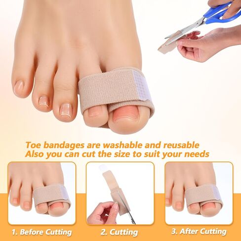 10 PCS Hammer Toe Fordener Rediable Buddy Wraps Toe Courctor Lundages Proofages Premints Premints for Women Men المتداخلة الملتوية الملتوية الملتوية (Beige) in Saudi Arabia