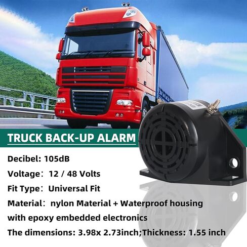 Truck Back-up Alarm 105dB 12V/48V,Car Reversing Horn Truck Backup Alarm BIBI Buzzer Warning Alarm Siren,Waterproof Industrial Heavy-Duty Backup Warning,105dB Circular Alarm reversing Horn 5 Pcs in Saudi Arabia