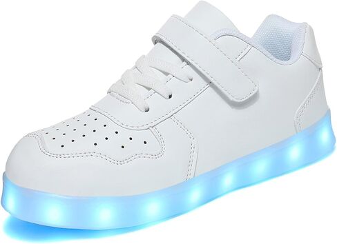 Wooowyet Kids Leged Sneakers للأولاد Hook & Loop Low Light Up أحذية بقيادة الفتيات USB إعادة شحن in Kuwait