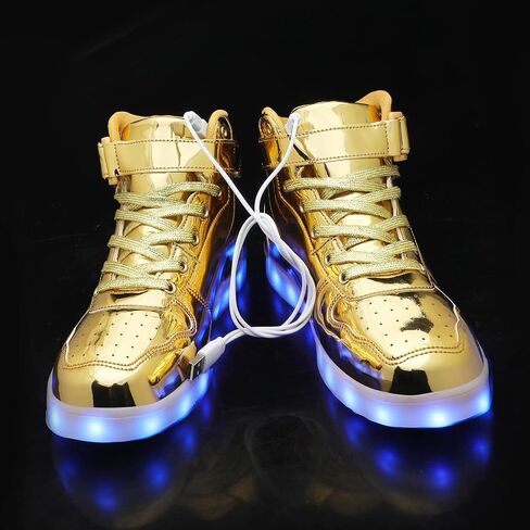 Wooowyet Kids Leged Sneakers للأولاد Hook & Loop Low Light Up أحذية بقيادة الفتيات USB إعادة شحن in Kuwait