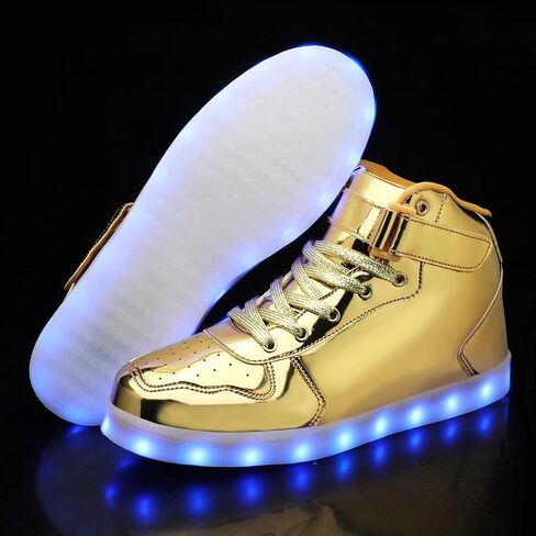 Wooowyet Kids Leged Sneakers للأولاد Hook & Loop Low Light Up أحذية بقيادة الفتيات USB إعادة شحن in Kuwait