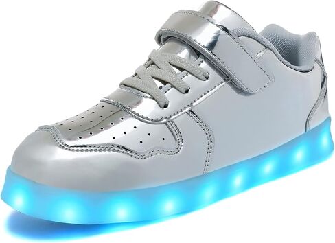 Wooowyet Kids Leged Sneakers للأولاد Hook & Loop Low Light Up أحذية بقيادة الفتيات USB إعادة شحن in Kuwait