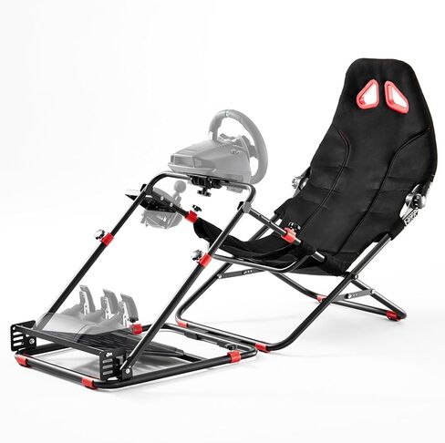 RACGTING Racing Simulator Cockpit for G920/G29/G923, 2-in-1 Sim Racing Cockpit for T128/T248/T248X/T300RS GT/T300RS/T300 Ferrari, Racing Wheel Stand for Fanatec CSL DD,Xbox PS5 PS4 PC in Kuwait