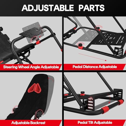 RACGTING Racing Simulator Cockpit for G920/G29/G923, 2-in-1 Sim Racing Cockpit for T128/T248/T248X/T300RS GT/T300RS/T300 Ferrari, Racing Wheel Stand for Fanatec CSL DD,Xbox PS5 PS4 PC in Kuwait
