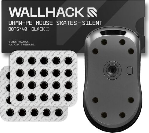 SkyPAD Wallhack Pro UHMW-PE Mouse Dot Skate | Built for Precision-Minded Gamers | Lasting Performance and Smooth Movement, Black in Saudi Arabia