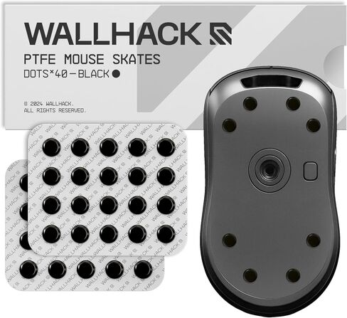 SkyPAD Wallhack Pro UHMW-PE Mouse Dot Skate | مصمم للاعبين ذوي التفكير الدقيق | أداء دائم وحركة سلسة، أسود in Saudi Arabia