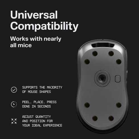 SkyPAD Wallhack Pro UHMW-PE Mouse Dot Skate | مصمم للاعبين ذوي التفكير الدقيق | أداء دائم وحركة سلسة، أسود in Saudi Arabia