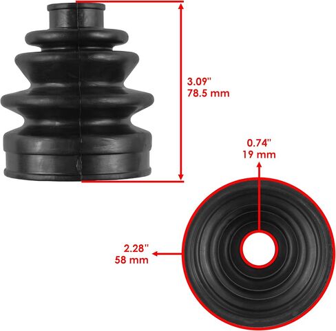 Caltric 2 المحور الخلفي inner inner cv boot kit متوافقة مع Yamaha Grizzly 450 YFM450F 4x4 2007-2010 in Saudi Arabia