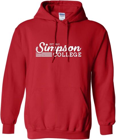 CreateMyTee Vintage Simpson College Unisex Hooded Sweatshirt - Simpson Storm Apparel in Kuwait