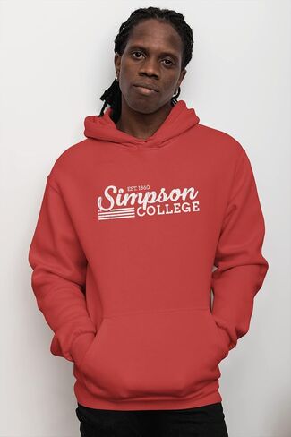 CreateMyTee Vintage Simpson College Unisex Hooded Sweatshirt - Simpson Storm Apparel in Kuwait