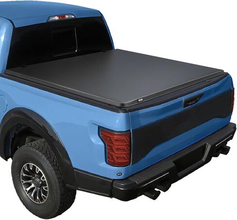 غطاء تونيو لسرير الشاحنة ثلاثي الطي من VEVOR، متوافق مع 2015-2024 Ford F-150، Lightning، Styleside 5.5 بوصة (65.4 بوصة)، يناسب 5.6 بوصة × 5.4 بوصة/5.5 بوصة × 5.4 بوصة (67.1 بوصة × 65.2 بوصة/65.4 بوصة) "× 65.2") سرير داخلي، 400 رطل، أسود in Kuwait