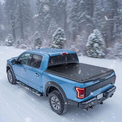 غطاء تونيو لسرير الشاحنة ثلاثي الطي من VEVOR، متوافق مع 2015-2024 Ford F-150، Lightning، Styleside 5.5 بوصة (65.4 بوصة)، يناسب 5.6 بوصة × 5.4 بوصة/5.5 بوصة × 5.4 بوصة (67.1 بوصة × 65.2 بوصة/65.4 بوصة) "× 65.2") سرير داخلي، 400 رطل، أسود in Kuwait