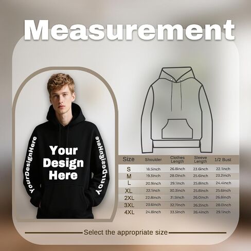 Custom Hoodie For Men Women Design Your Own Personalized Sweatshirts Add Your Own Photo Text Customized Hoodies in Saudi Arabia