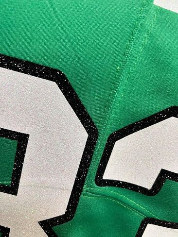 مخصصة للسيدات المخصصة Cooper Dejean Kelly Green Jersey Glitterflake Number/Name in Saudi Arabia