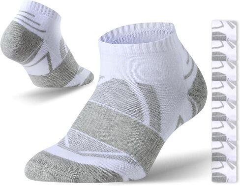 Begrily Mens Cotton Athletic Ankle Socks - 6/8 Pack Thick Cushion Low Cut Sock Comfortable for Running Sport Casual Work in Kuwait
