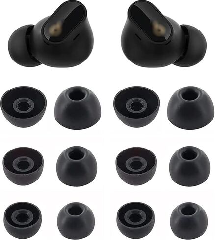 Eartips Compatible with Beats Studio Buds + Studio Buds Plus, S/M/L 3 Sizes Soft Silicon Earbud Tips Replacement Eartips Compatible with Beats Studio Buds + 6 Pairs Transparent in Kuwait