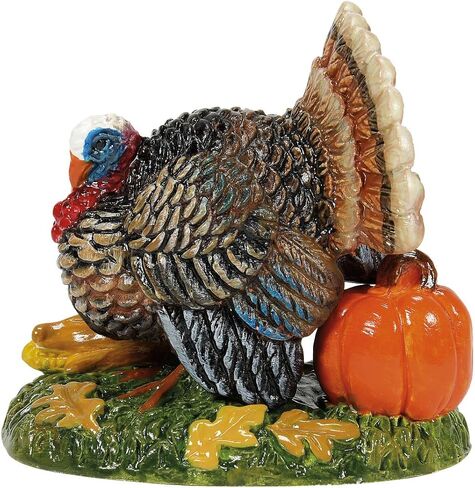 Department 56 Village Collection Accessories Thanksgiving Harvest Tom Turkey Figurine, 2.1 Inch, Multicolor in Saudi Arabia