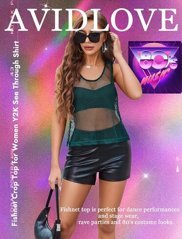 Avidlove Women Camisole Tank Tops Fishnet See Through Cover Up Y2K Sheer Tank Shirt in Saudi Arabia
