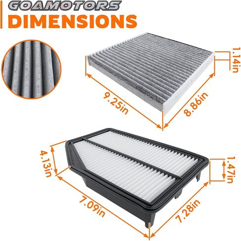 Engine Air Filter 17220-5LA-A00 and Cabin Filter 80290-SDA-A00 Compatible with Honda CR-V CRV 2015-2016 Engine Air Filter Replacement in Saudi Arabia