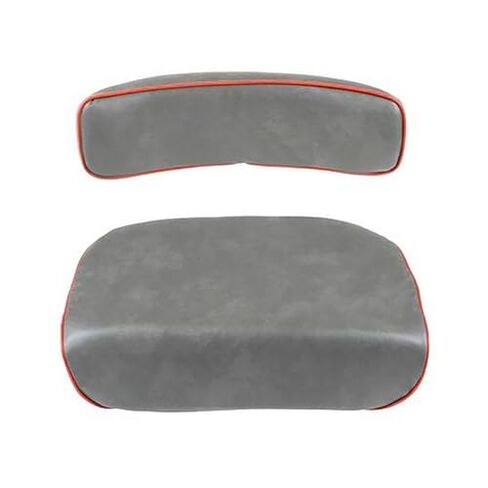Seat Cushion and Backrest - Gray with Red Trim fits Massey Ferguson 20 20C 30 40 TE20 TEA20 TO20 TO30 TO35 25 31 35 50 65 85 88 98 130 135 140 178 185 230 235 240 245 250 283 1030 150 165 1884576M1 in Kuwait
