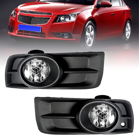 WFLNHB Fog Lights Assembly Replacement for 2010-2014 Chevy Cruze with Bulbs & Harness Switch Kit Driving Lamps Fog Lights Driver and Passenger Side in Saudi Arabia