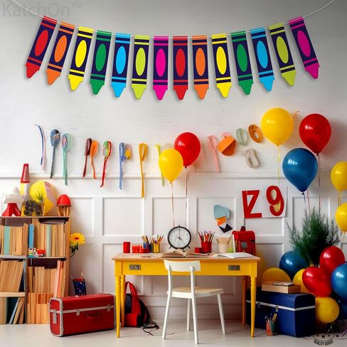 KatchOn, Large Back To School Banner - 2 Strings 10 Feet, No DIY | Pencil Banner, Welcome Back To School Decorations for Classroom | Back To School Party Decorations, First Day of School Decorations in Saudi Arabia