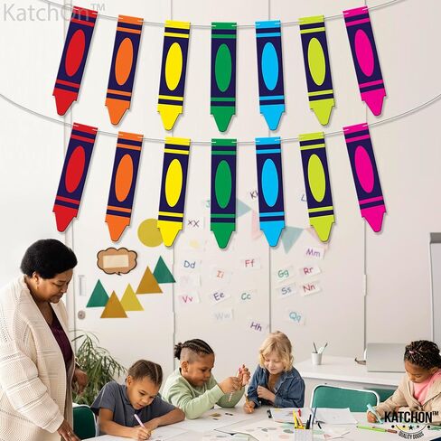 KatchOn, Large Back To School Banner - 2 Strings 10 Feet, No DIY | Pencil Banner, Welcome Back To School Decorations for Classroom | Back To School Party Decorations, First Day of School Decorations in Saudi Arabia
