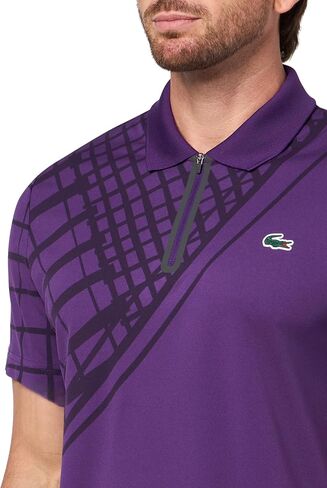 Lacoste Men's Sport Ultra-Dry Printed Slim Fit Tennis Polo in Saudi Arabia