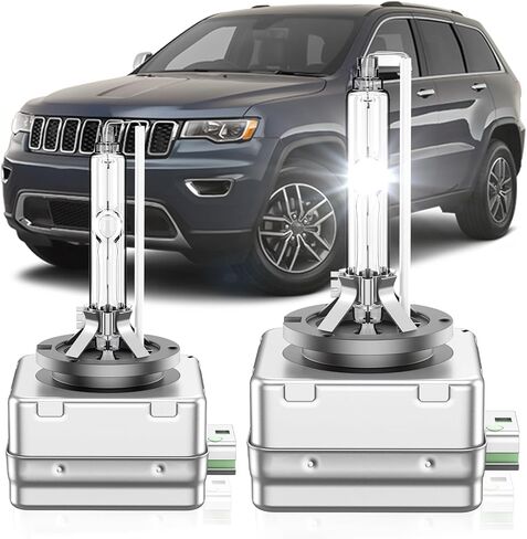 Fit for Jeep 2017-2021 Compass 2014-2021 Grand Cherokee 2014-2018 Cherokee D3S HID Xenon Headlight Bulb, 350% Brightness, High Low Beam Light Bulbs, 6000K Cool White, Pack of 2 in Kuwait