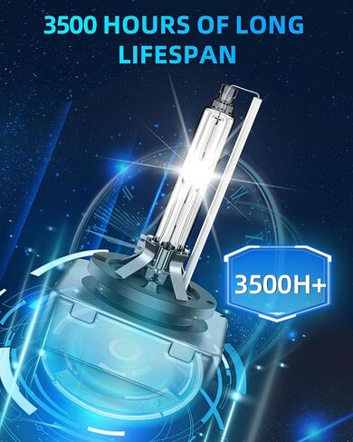 Fit for Jeep 2017-2021 Compass 2014-2021 Grand Cherokee 2014-2018 Cherokee D3S HID Xenon Headlight Bulb, 350% Brightness, High Low Beam Light Bulbs, 6000K Cool White, Pack of 2 in Kuwait