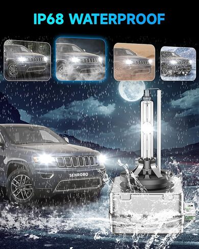 Fit for Jeep 2017-2021 Compass 2014-2021 Grand Cherokee 2014-2018 Cherokee D3S HID Xenon Headlight Bulb, 350% Brightness, High Low Beam Light Bulbs, 6000K Cool White, Pack of 2 in Kuwait